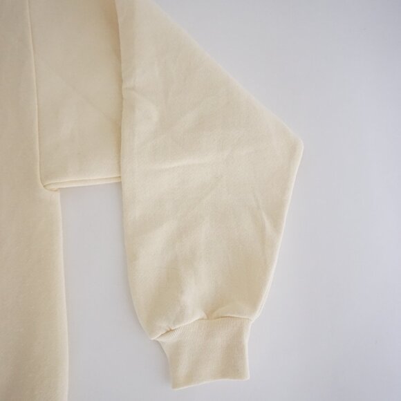 Vintage Cream Cotton Cabincore Eclectic Grandpa Country Graphic Sweatshirt L - Picture 4 of 10